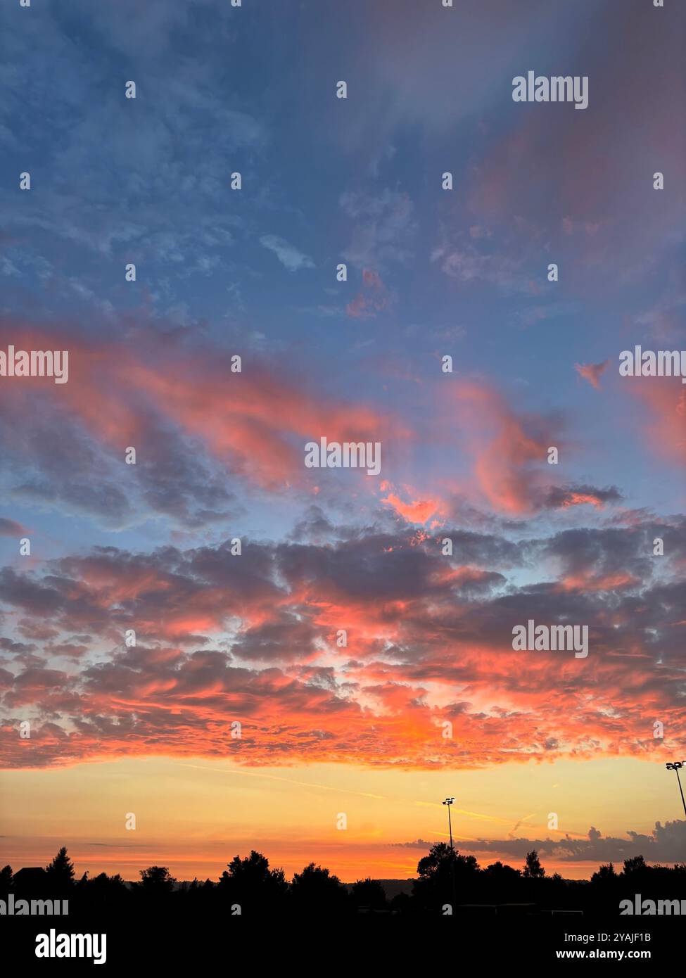 Sunset sky, Kent UK - Smartphone Captured Stock Image