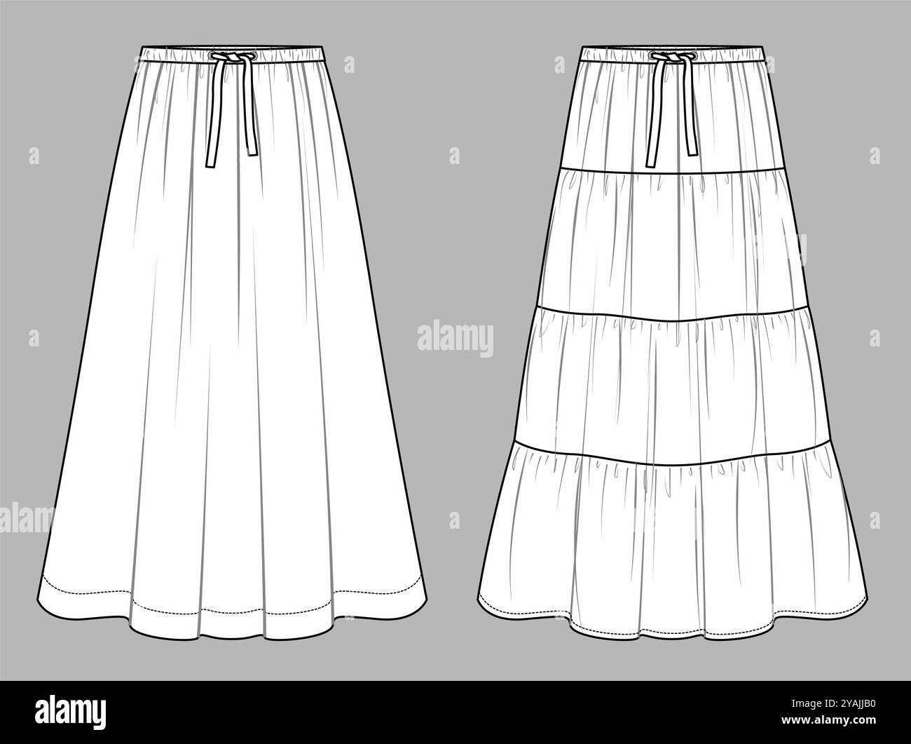 スカート design draw skirt eye contact A Line Skirt Technical Drawing 2025 | www.angloamericancentre.it