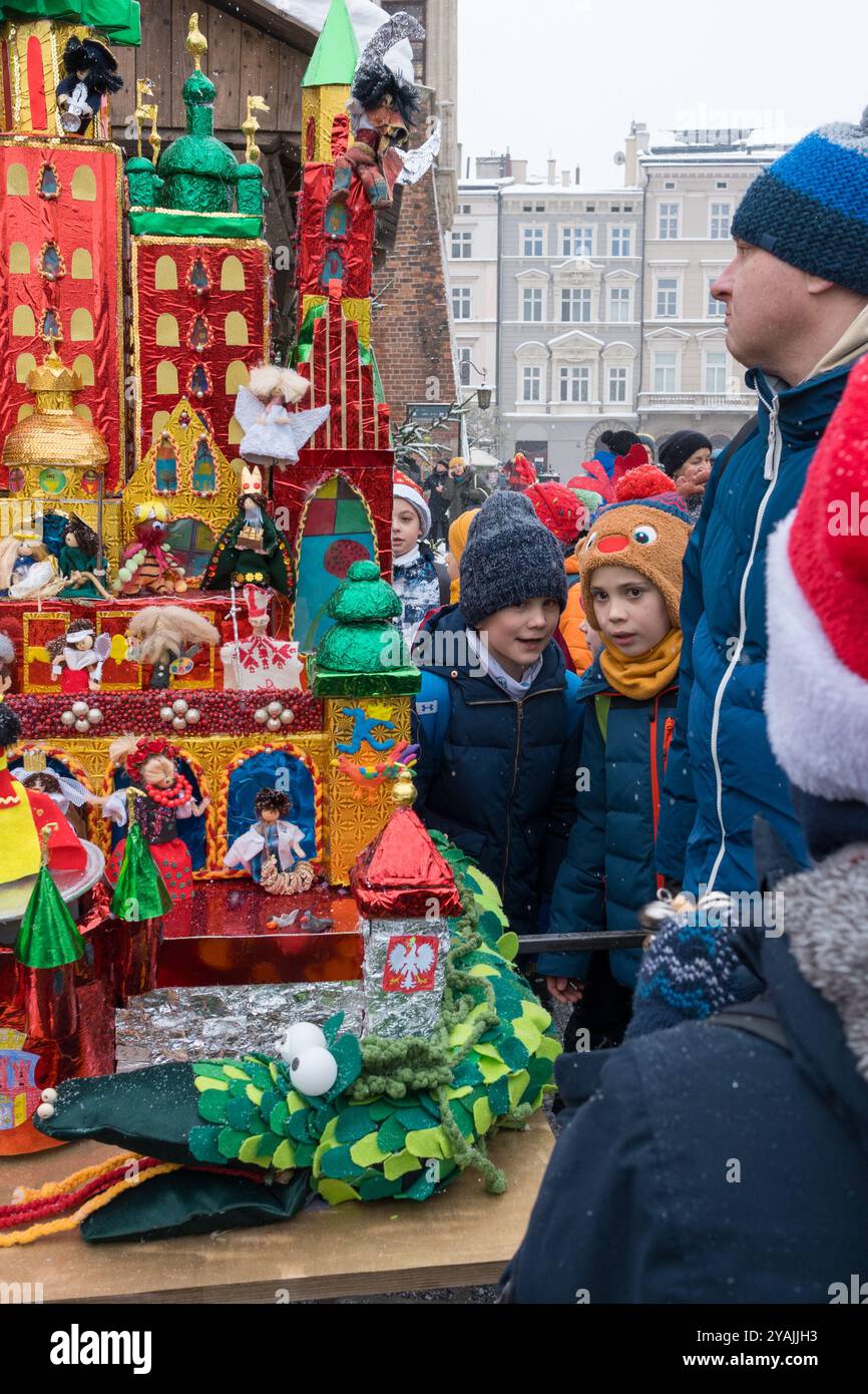 Nativity Competition Krakow christmas market children hi-res stock photography and images ...