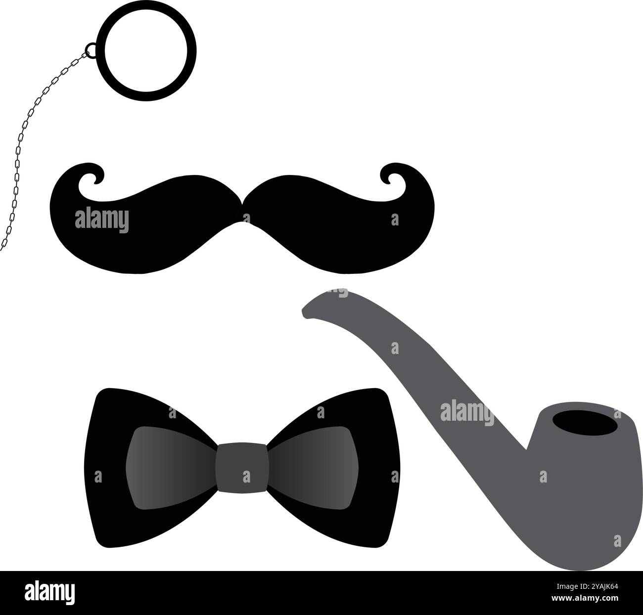 Mustache bow tie Stock Vector Images - Alamy, image size:1300x1244