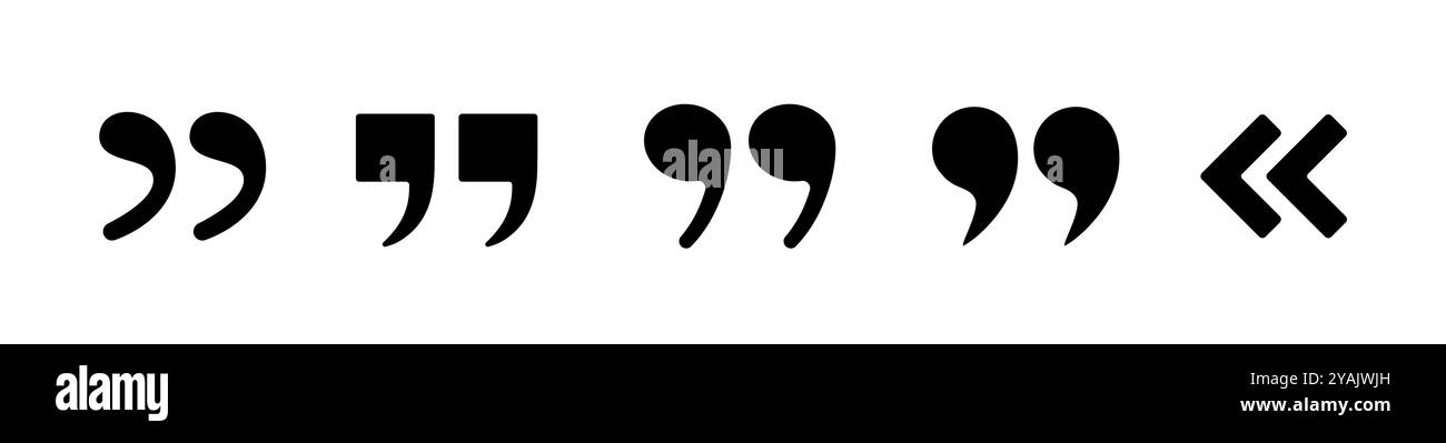 Black quote symbols for text. Minimalistic bold comma icon Stock Vector ...