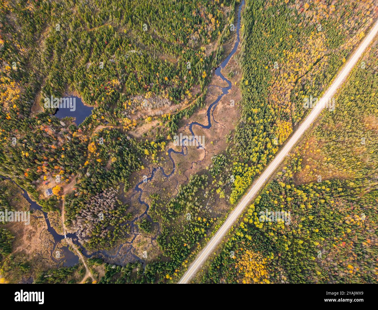 Canadian autumn aerial view hi-res stock photography and images - Alamy