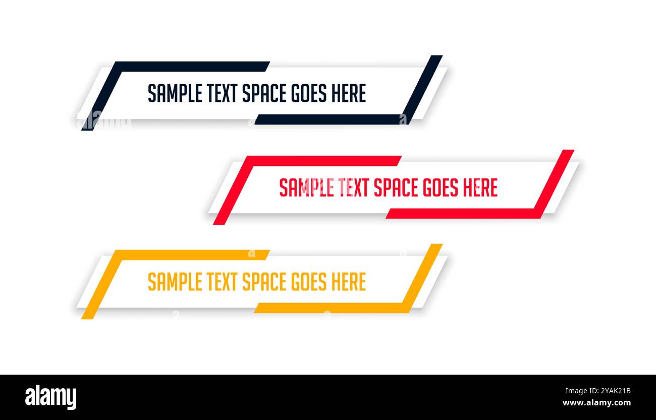 Tetels Vector abstract lower third titles bar modern banner in set of three vector ...