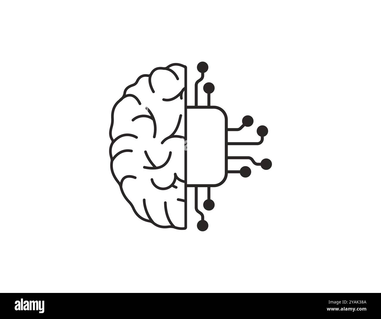Ai, artificial intelligence, brain icon . Vector illustration Stock ...
