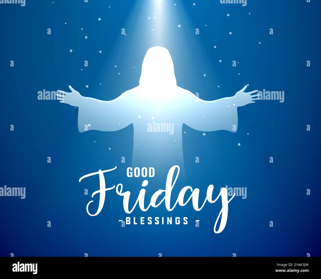 good friday blessing religious card with light effect vector Stock