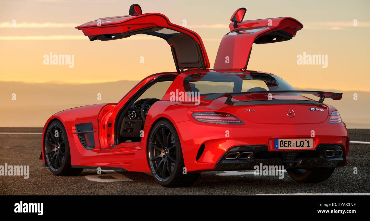 Mercedes-Benz SLS AMG Coupe Stock Photo - Alamy