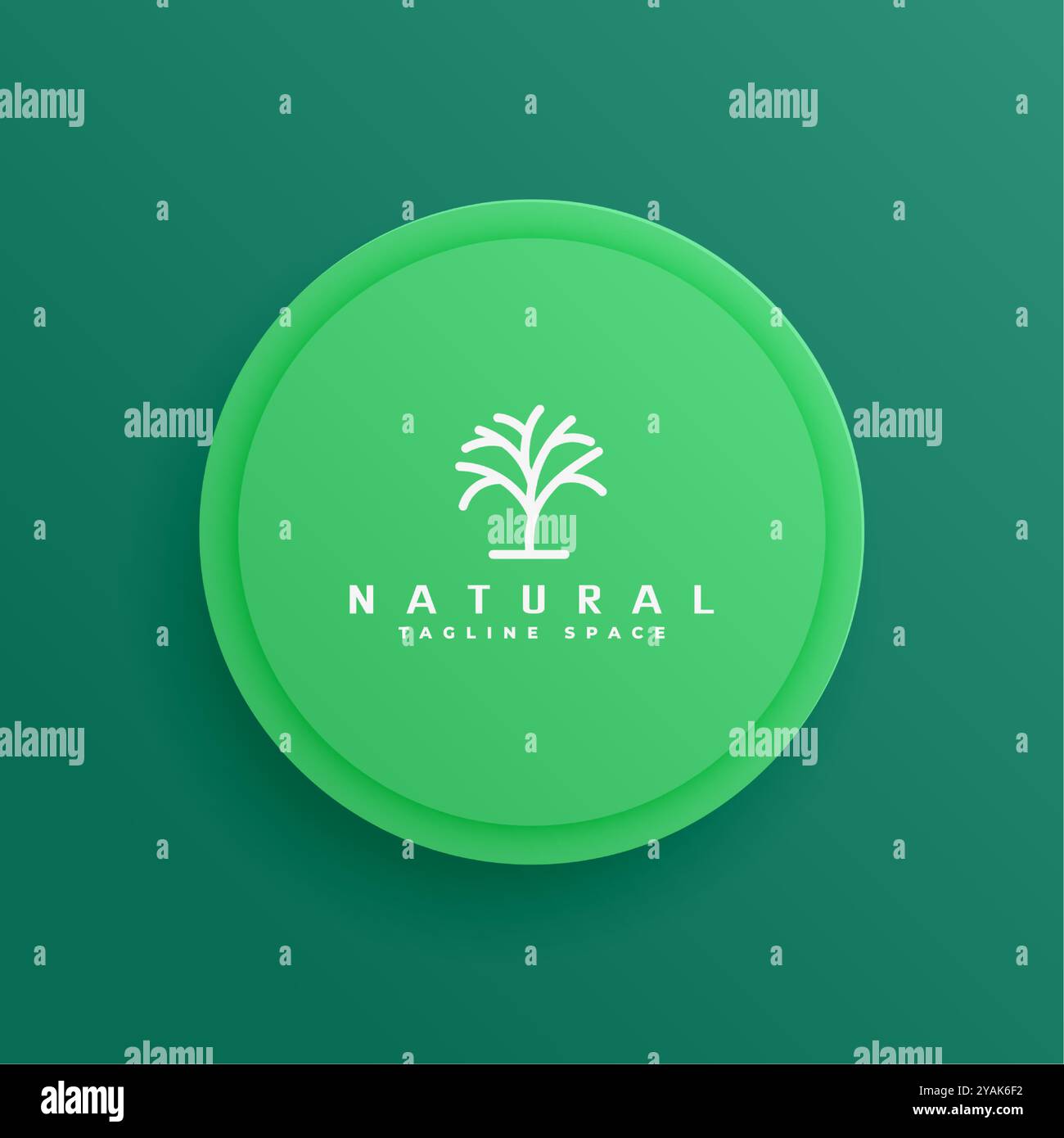 stylish natural garden tree logo icon template vector Stock Vector ...