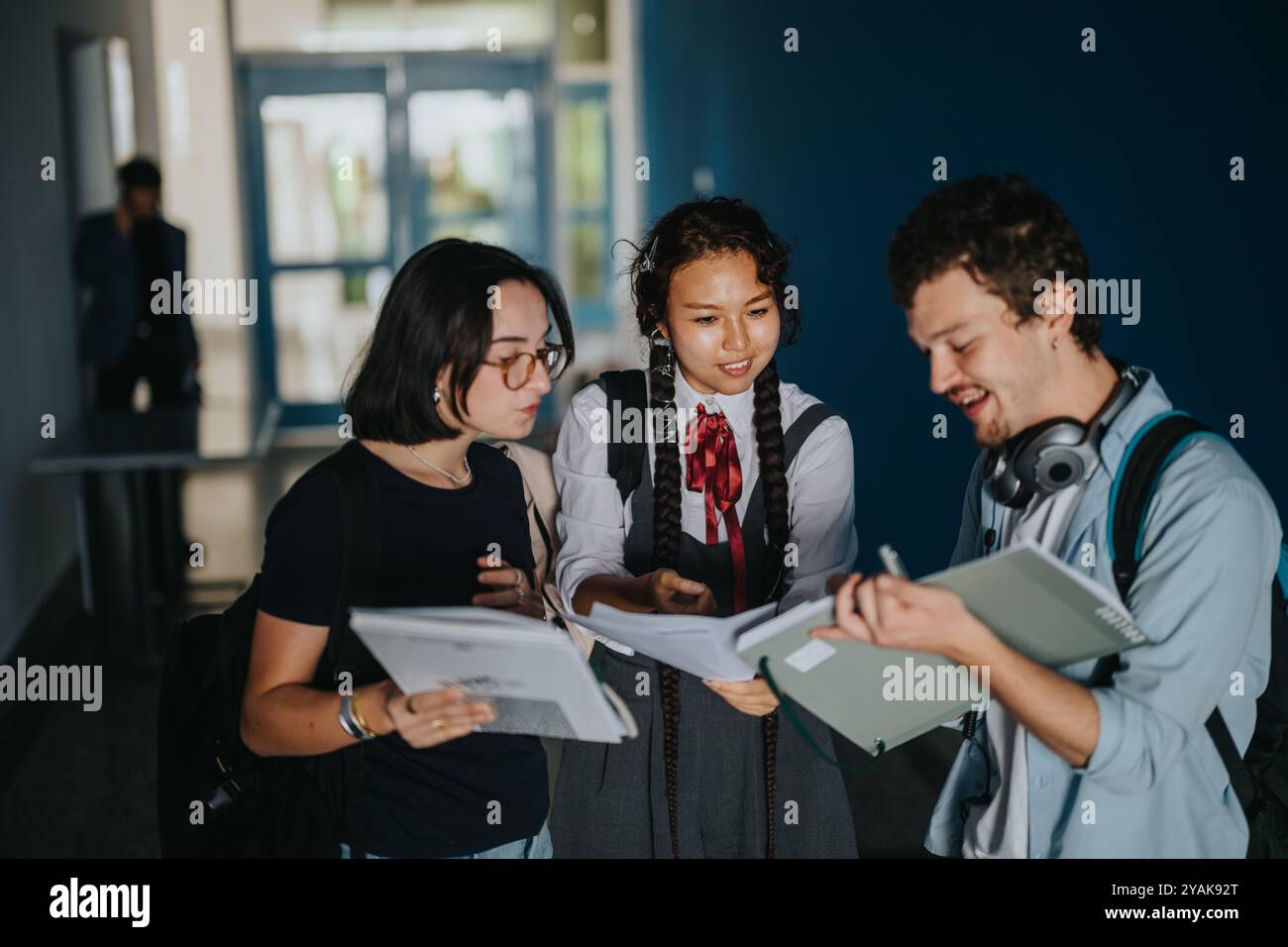 Group students discussing projects hi-res stock photography and images ...