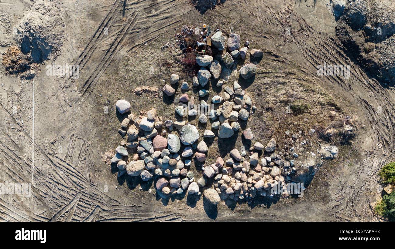 Aerial view shows large rocks hi-res stock photography and images - Alamy