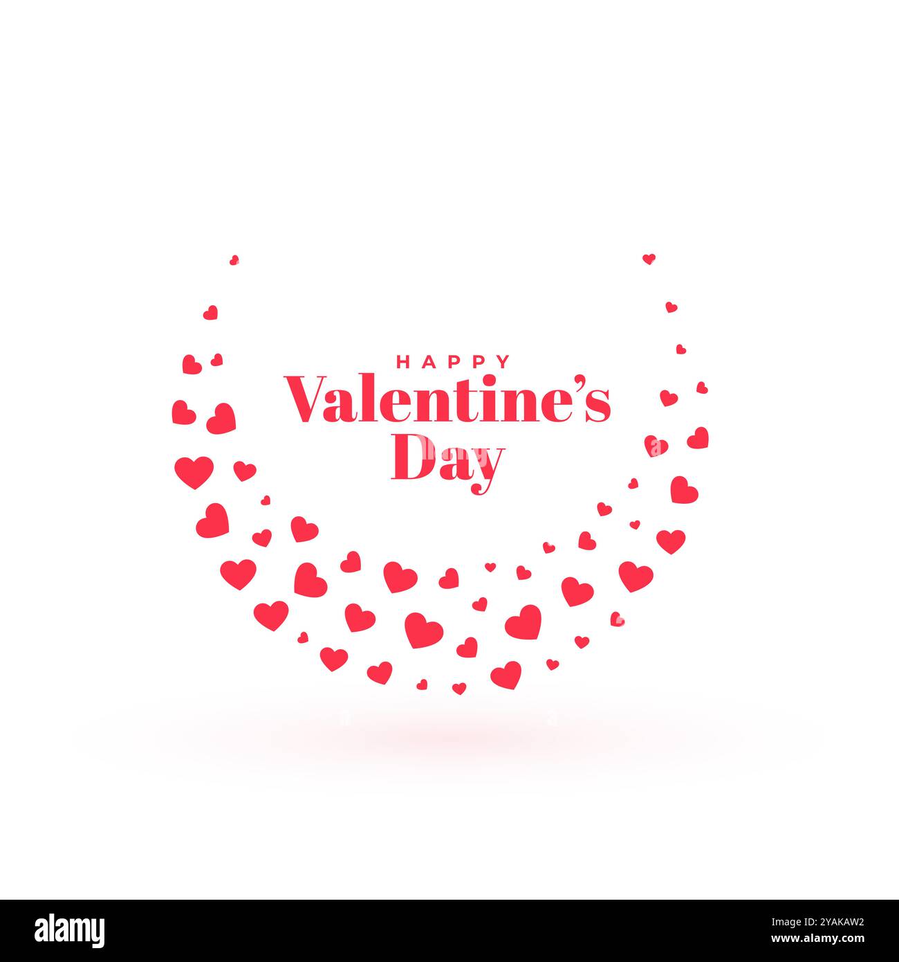 beautiful happy valentine day wishes background design vector Stock ...