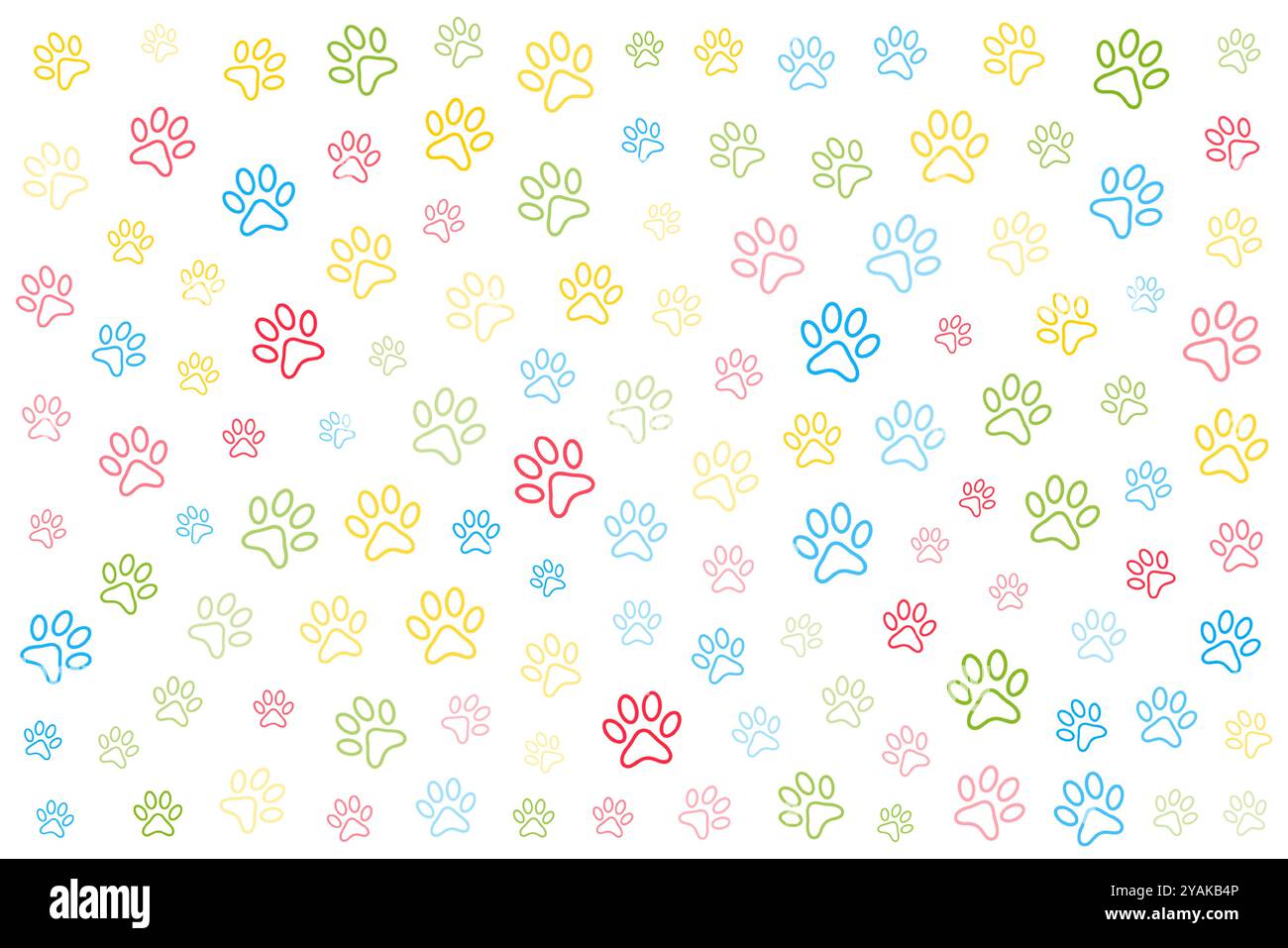 cute dog or cat paw print pattern background design vector Stock Vector ...