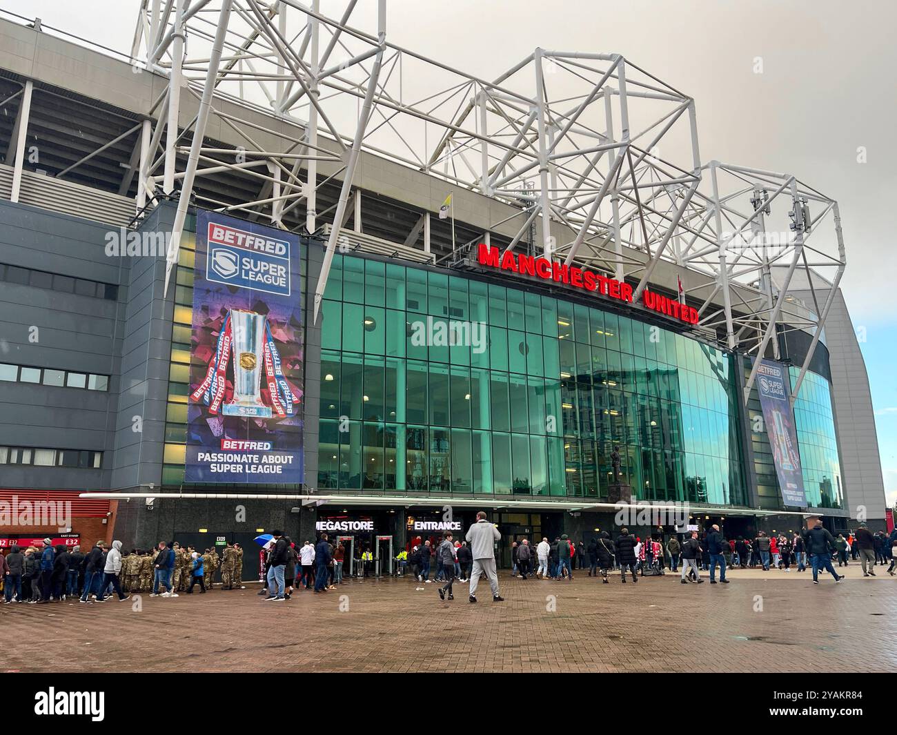 Old Trafford Football Stadium Manchester. Rugby League Grand Final - Smartphone Captured Stock Image