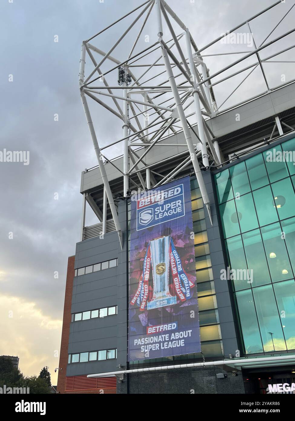 Old Trafford Football Stadium Manchester. Rugby League Grand Final - Smartphone Captured Stock Image