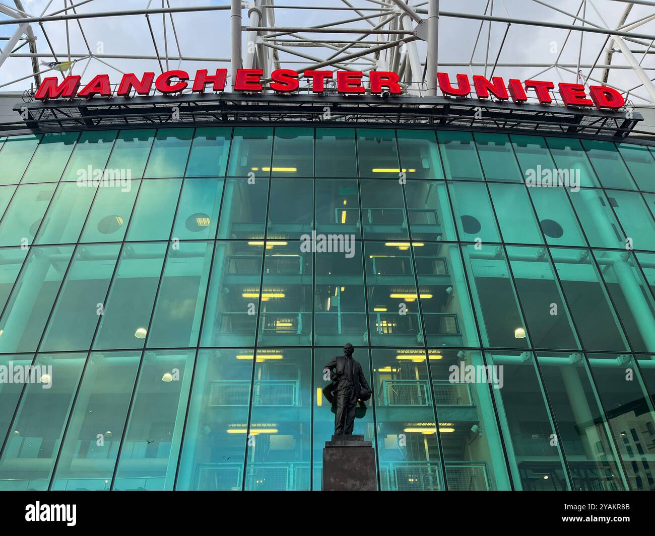 Old Trafford Football Stadium Manchester - Smartphone Captured Stock Image