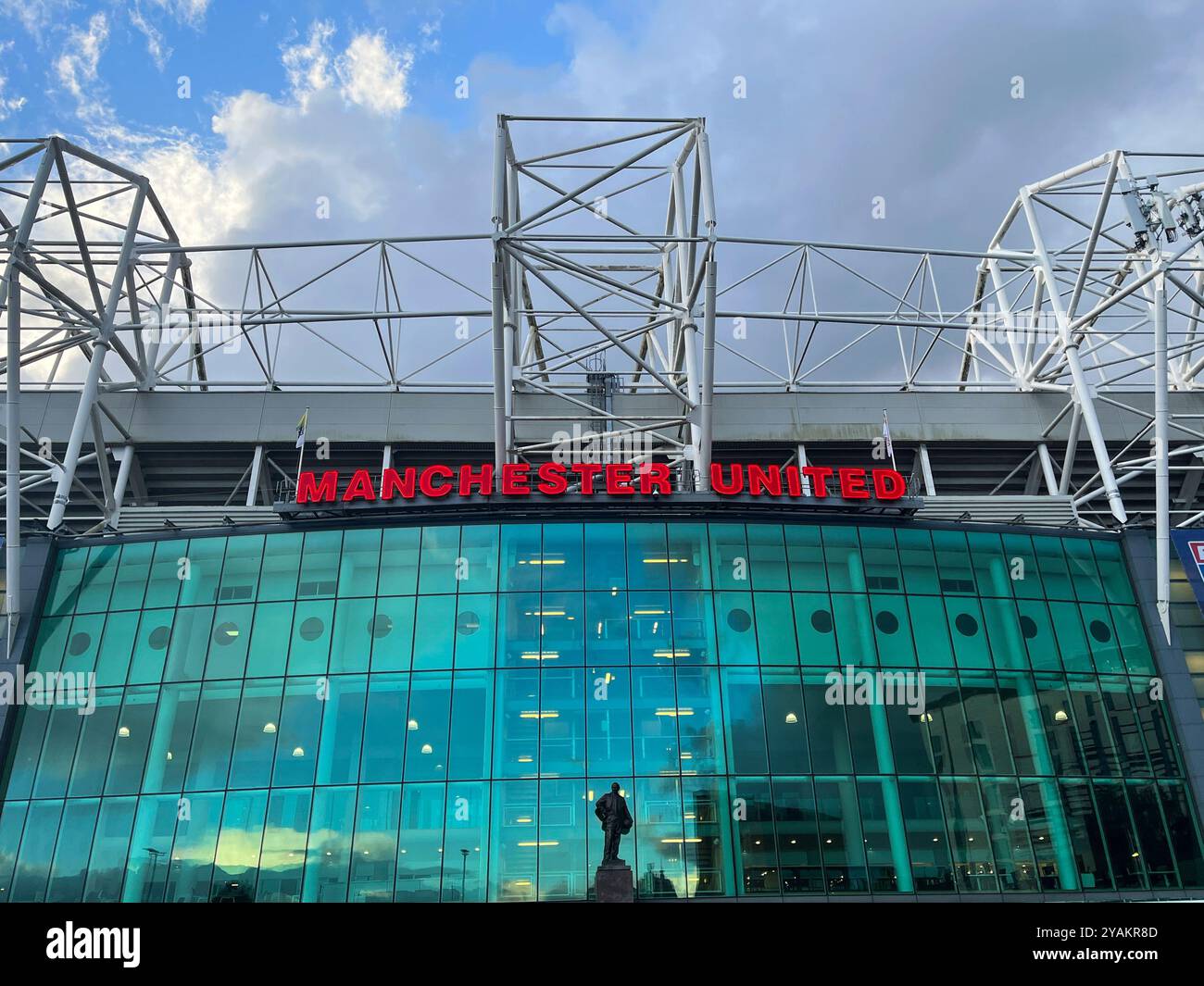 Old Trafford Football Stadium Manchester - Smartphone Captured Stock Image