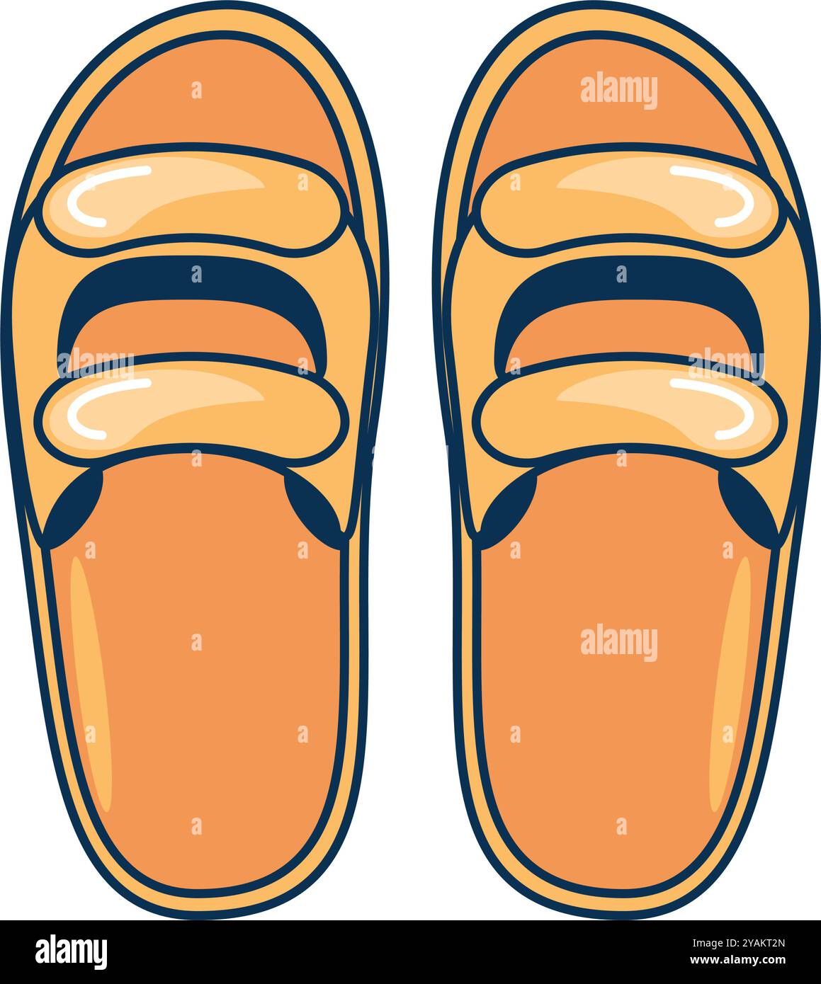 Yellow flip flop sandals Stock Vector Images - Alamy