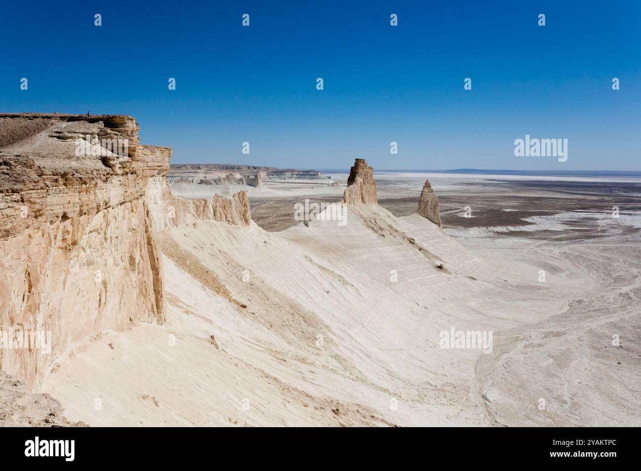 Stunning Mangystau landscape, Kazakhstan. Rock pinnacles view, Bozzhira ...