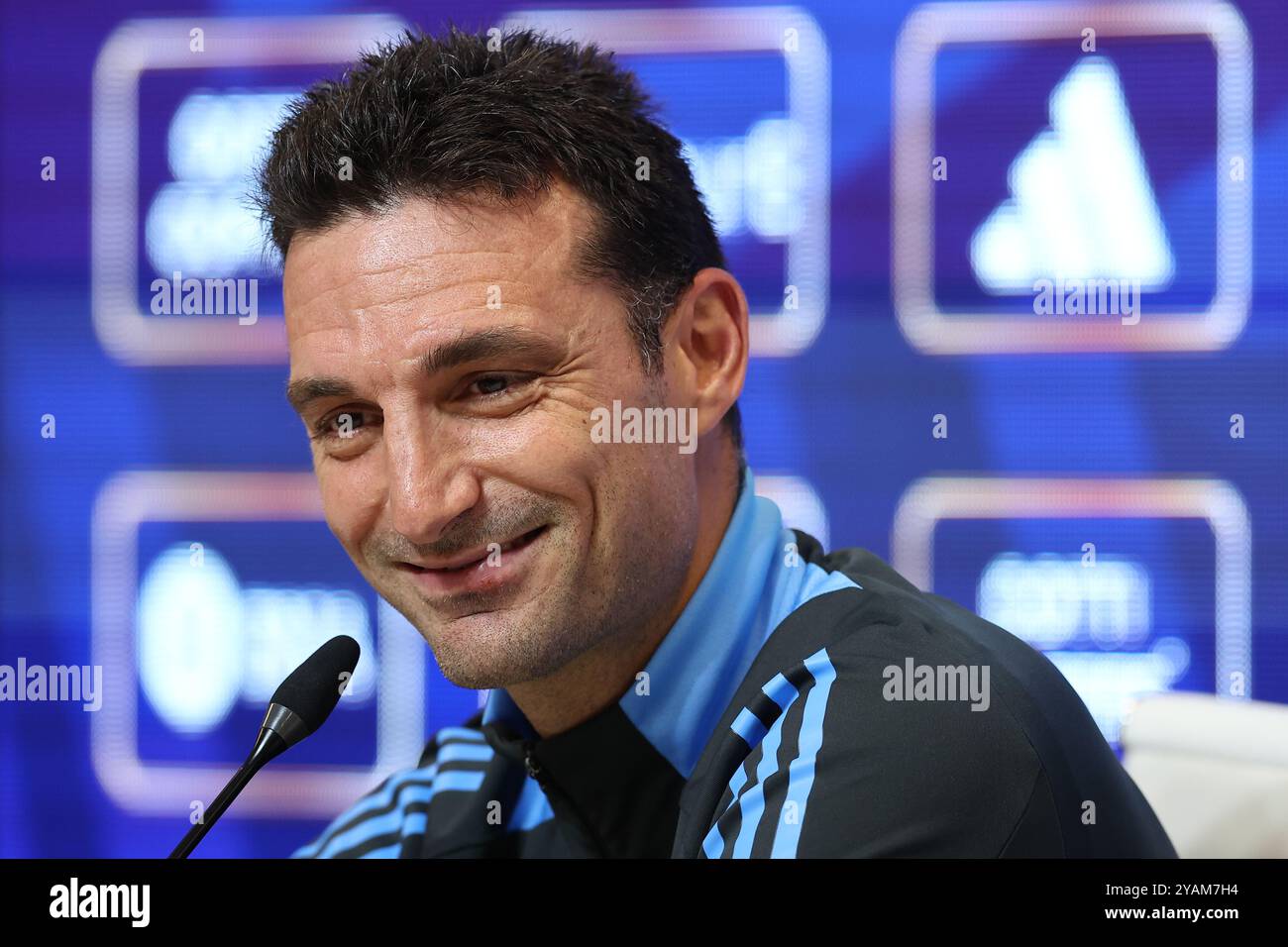 Argentina s Head Coach Lionel Scaloni Looks On During A Press argentina-s-head-coach-lionel-scaloni-looks-on-during-a-press