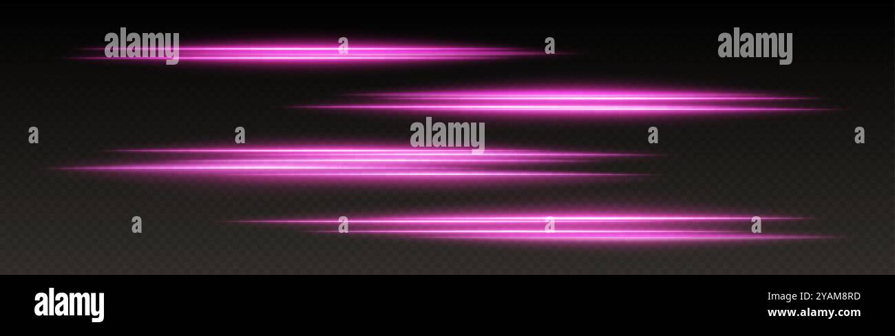 Pink speed lines, glowing magic rays, abstract neon lines. Lights in ...