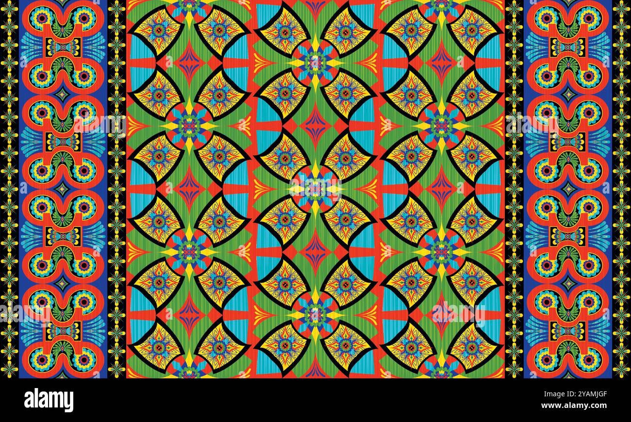 African ankara fabric pattern Stock Vector Images - Alamy