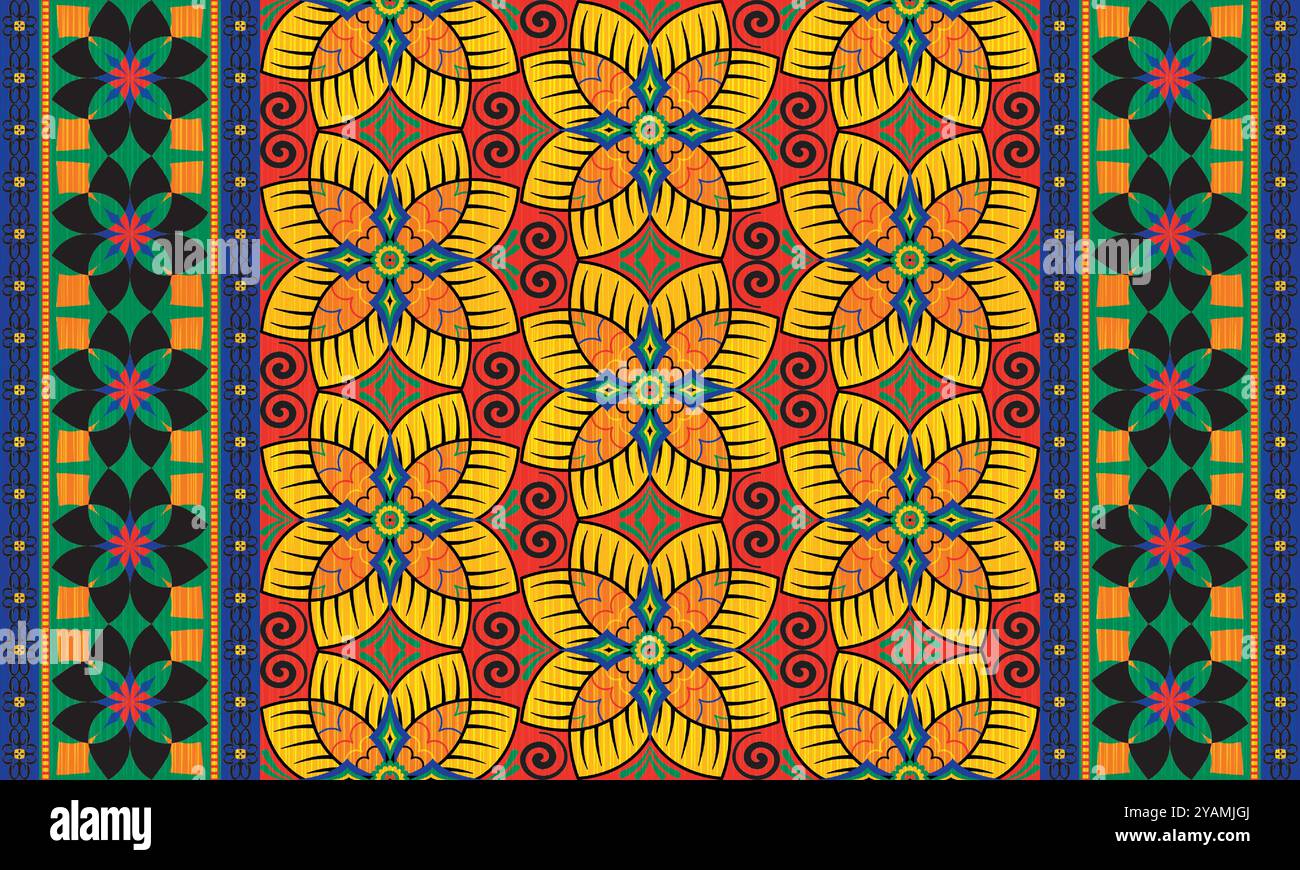 African ankara fabric pattern Stock Vector Images - Alamy