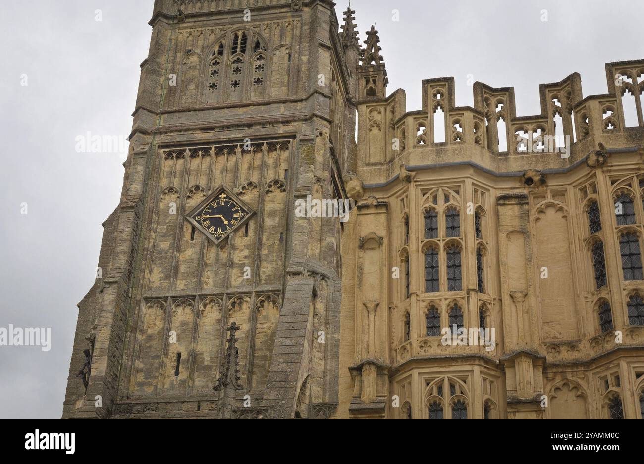 This photo shows the massive tower of St, John the Baptist church built ...