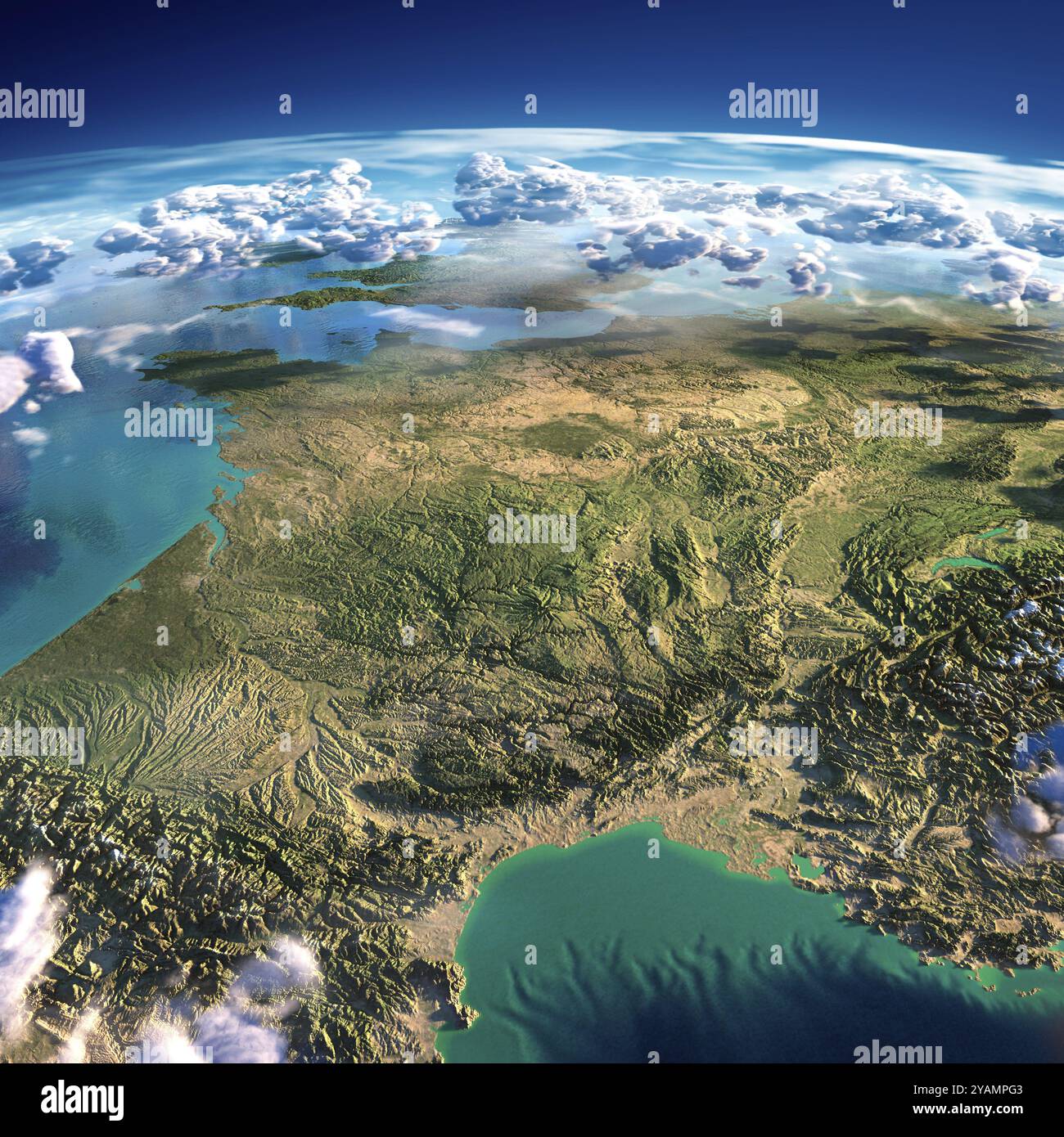Detailed map of france hi-res stock photography and images - Alamy