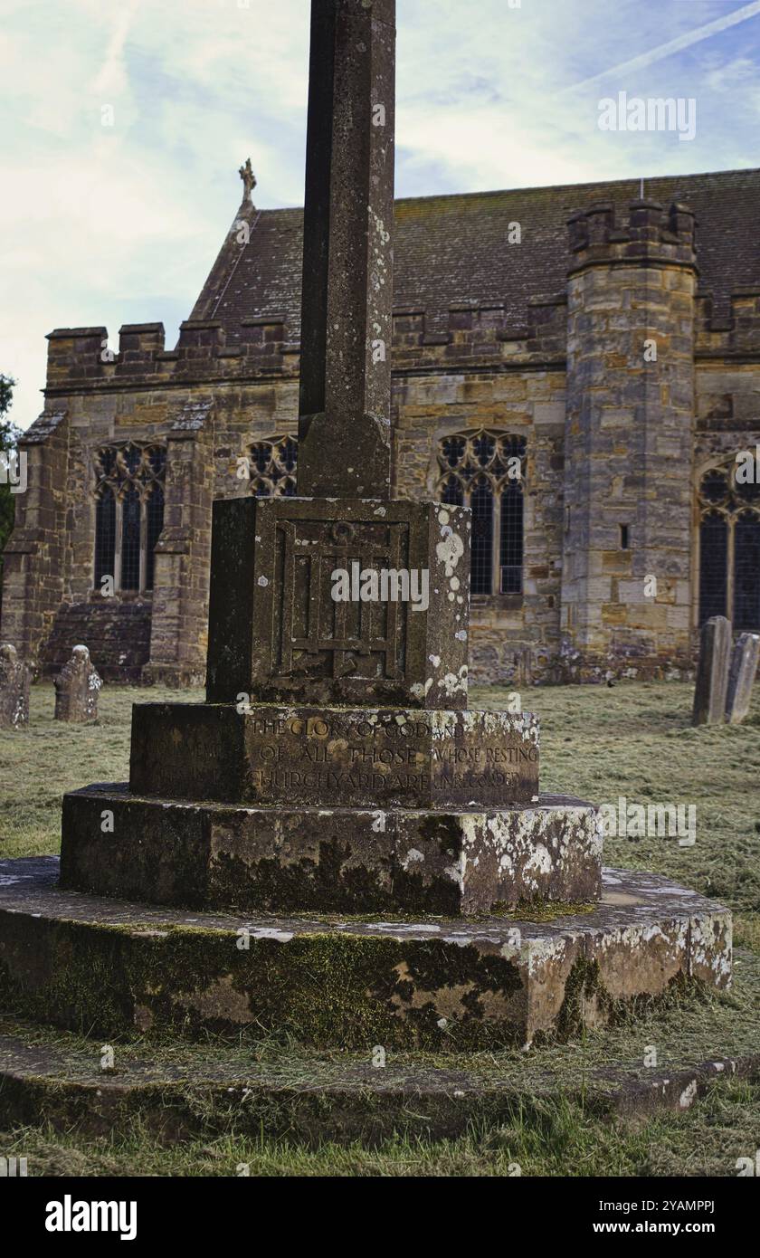 The oldest part of the St Laurence church in HawkhurstKent the lower part of the tower dates from the 12th Century. Following the destruction during t Stock Photo