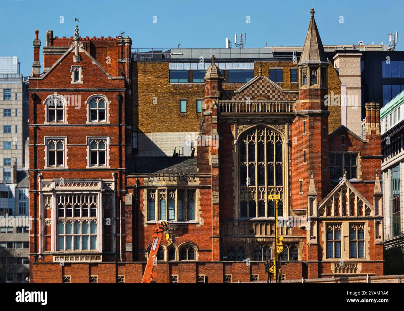 On a ferry trip along the river Thames one can see interesting mixed