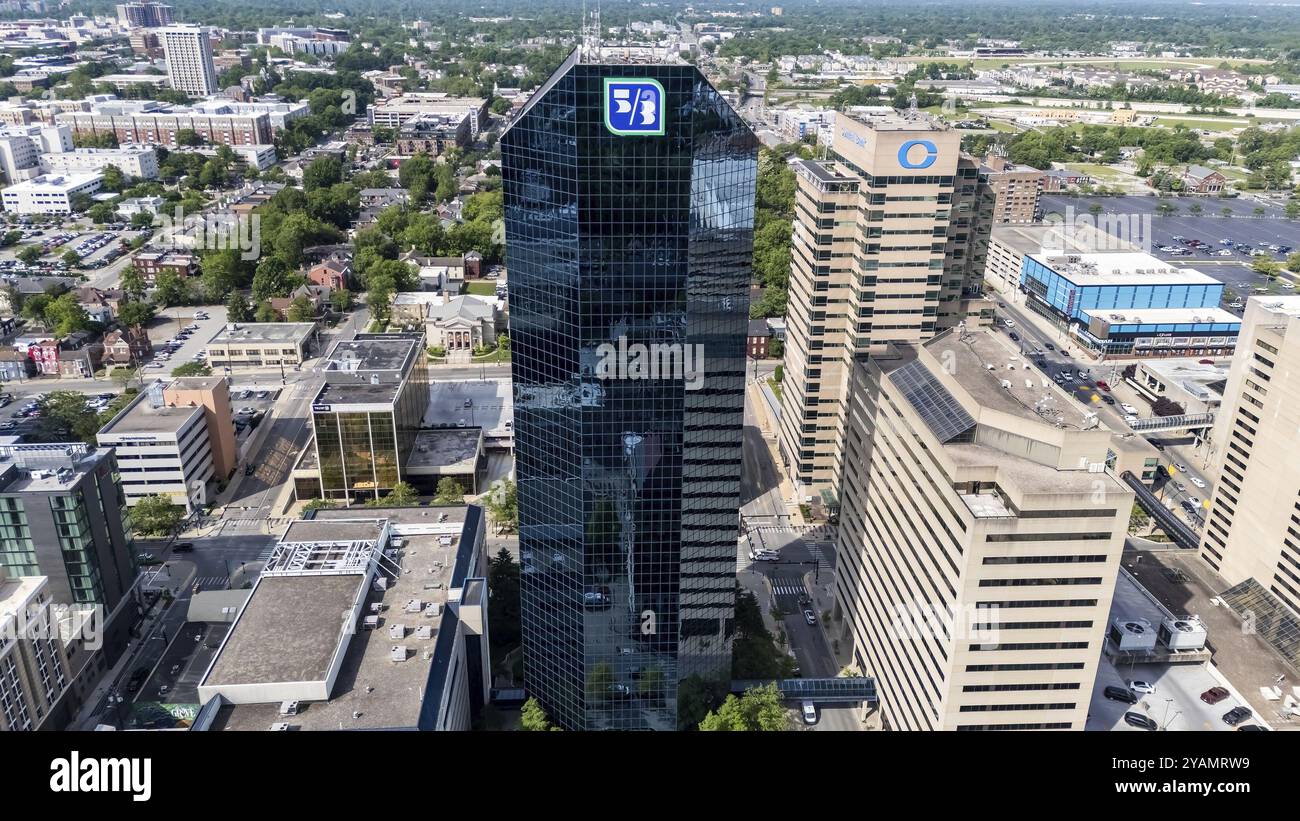 Aerial view of Lexington, KY: A vibrant city known as the Stock Photo