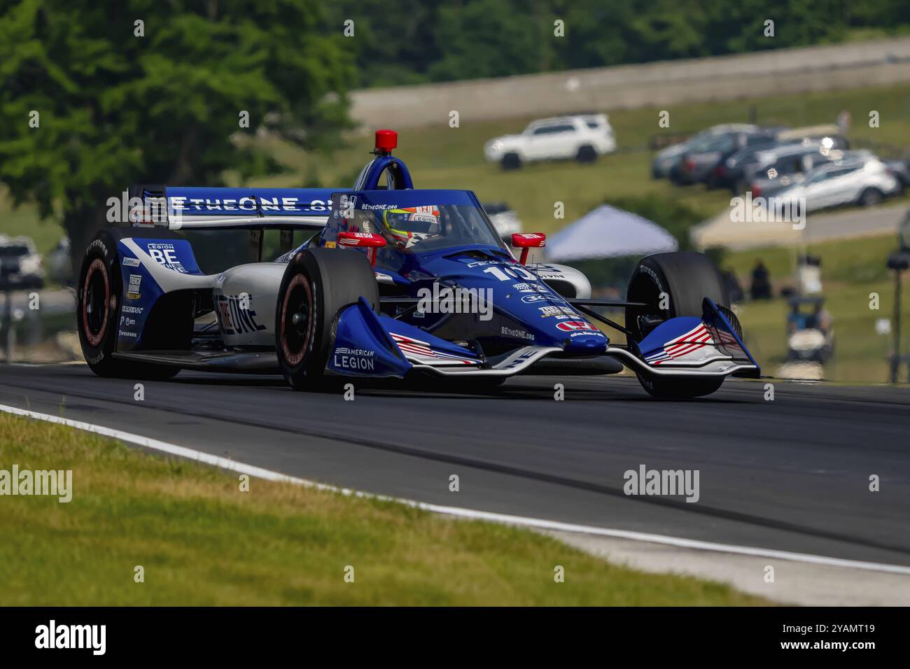 ALEX PALOU (10) of Barcelona, Spain travels through the turns during a ...