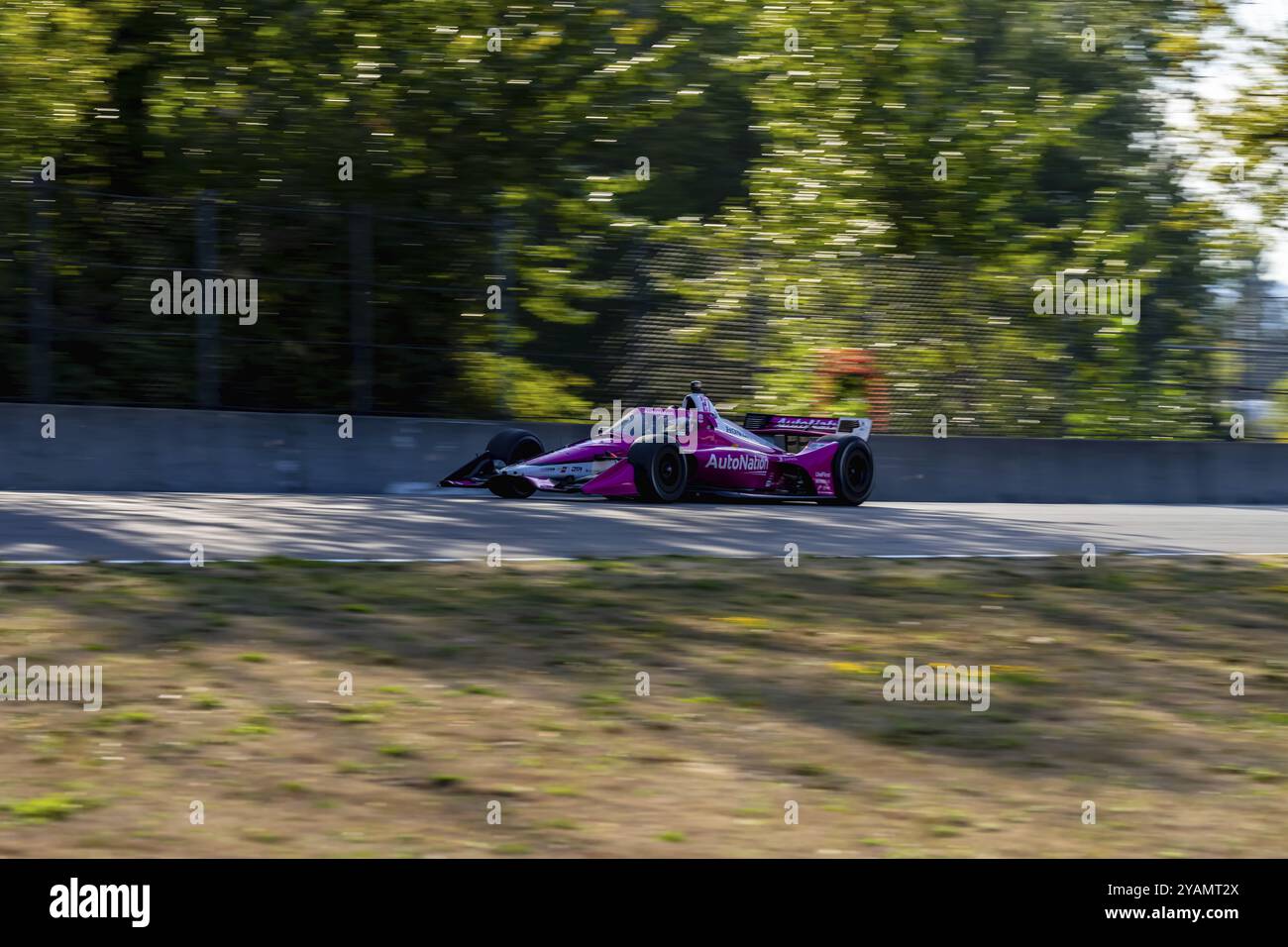 INDYCAR Series driver, KYLE KIRKWOOD (27) of Jupiter, Florida, travels through the turns during a practice session for the Bitnile.com Grand Prix of P Stock Photo