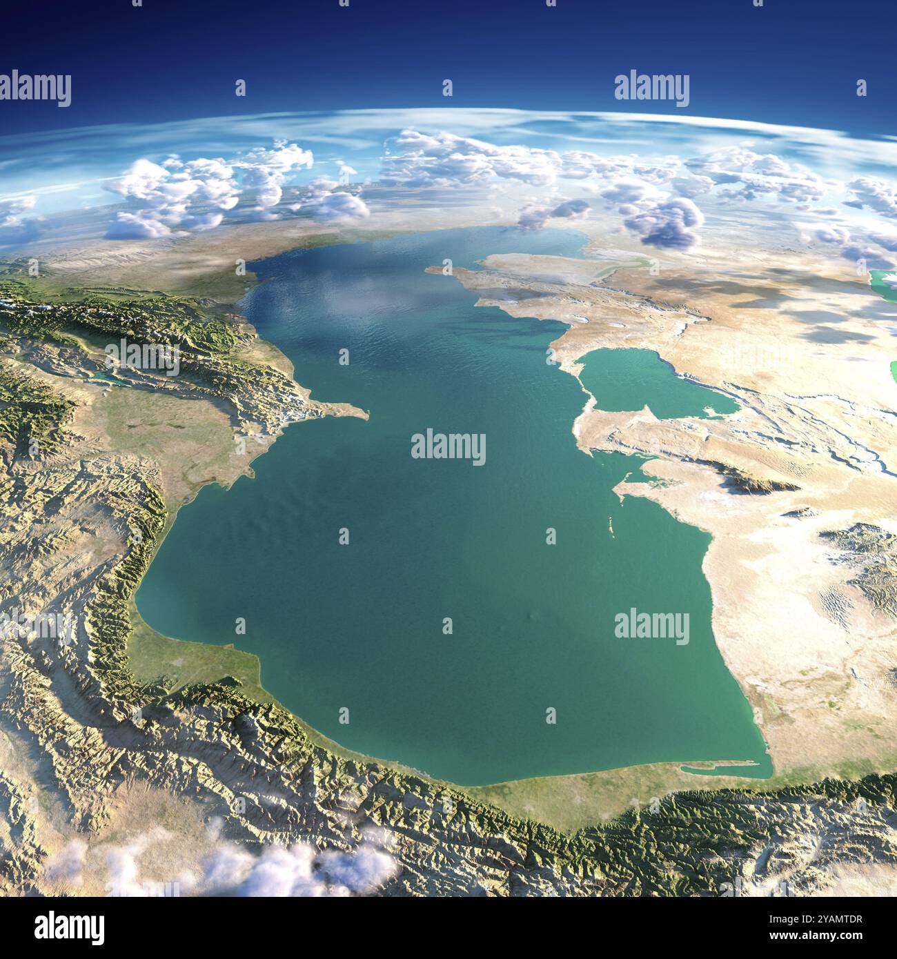 Caspian sea map hi-res stock photography and images - Alamy