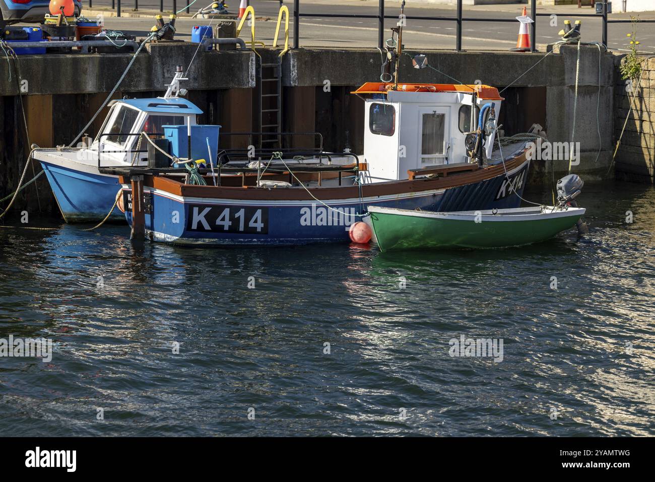 Boats in the harbour, Stromness, Mainland, Orkney, Scotland, Great Britain Stock Photo