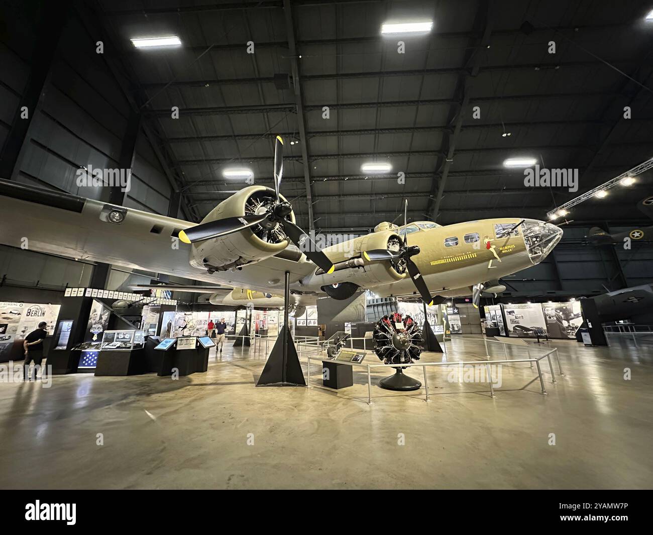 May 24, 2023-Dayton, OH: The Memphis Belle B-17F aircraft on display at the National Museum of the United States Air Force Stock Photo