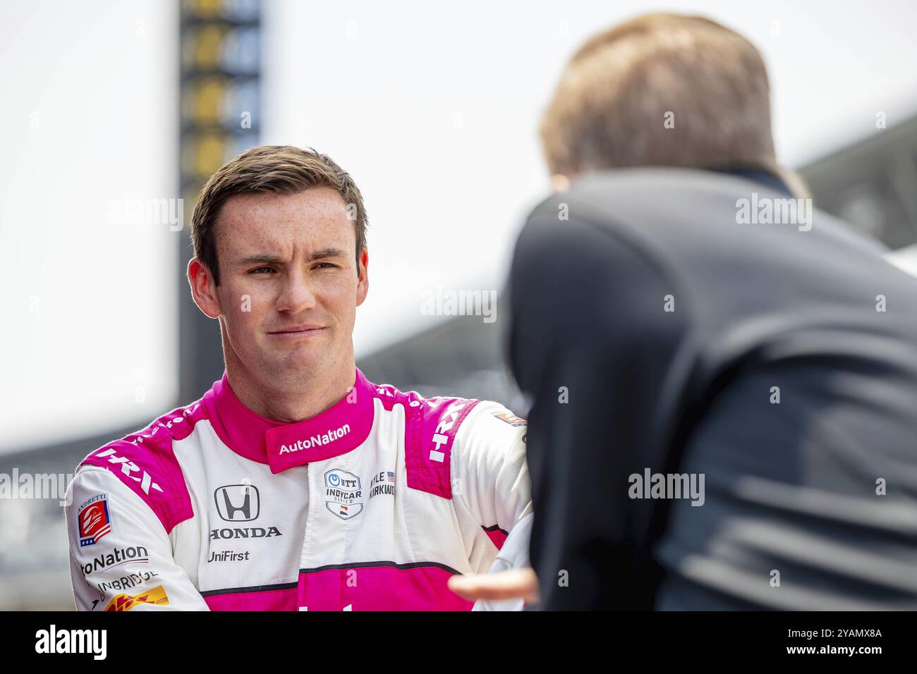 INDYCAR driver, KYLE KIRKWOOD (27) of Jupiter, Florida, prepares to ...