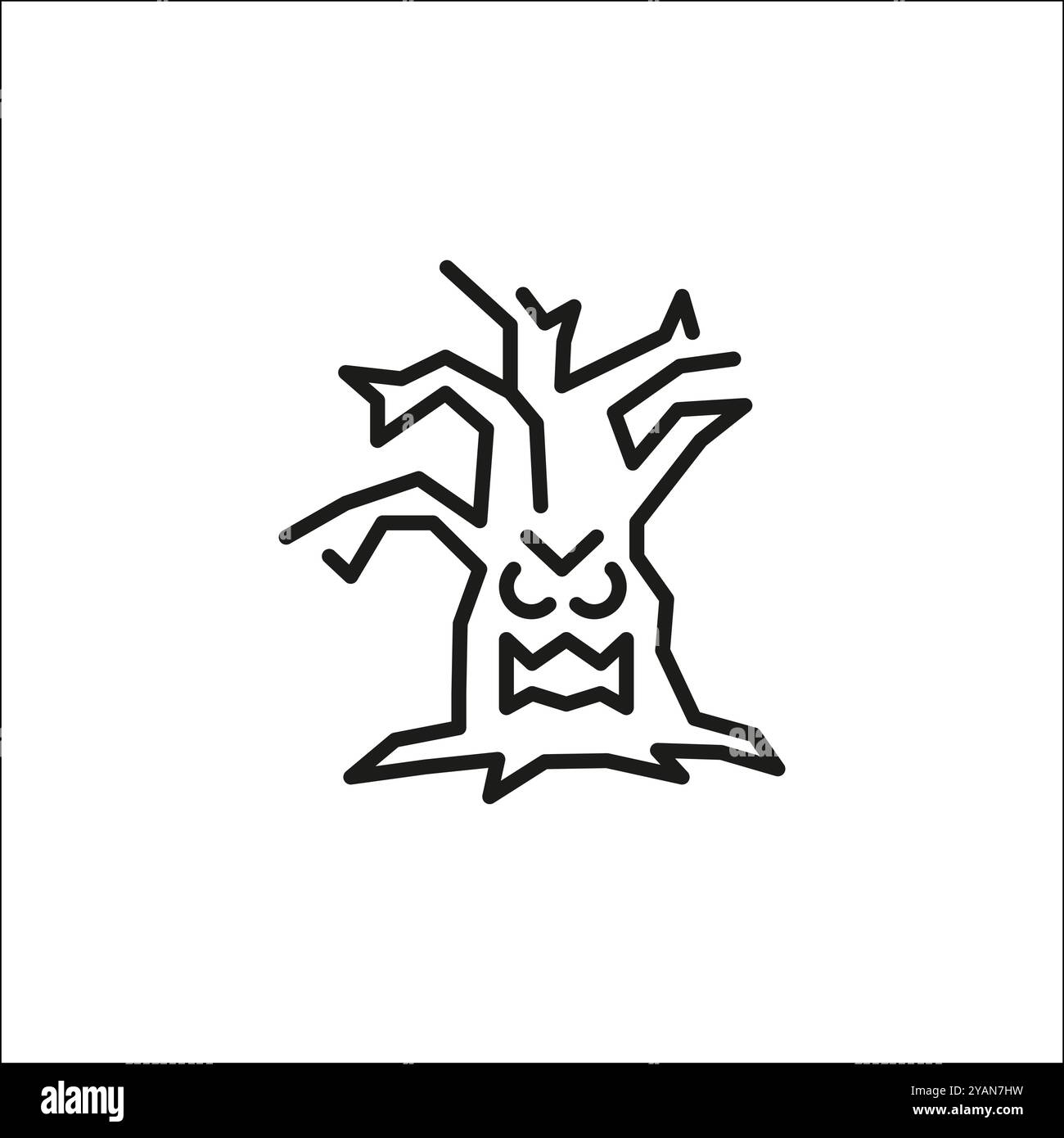 Spooky Angry Tree icon Stock Vector Image & Art - Alamy