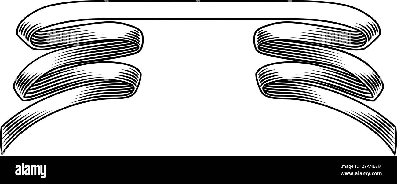 Ribbon Scroll Parchment Banner Vintage Woodcut Stock Vector Image & Art ...