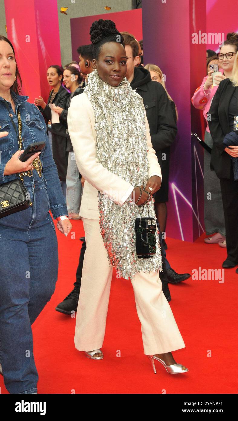 London, UK. 13th Oct, 2024. Lupita Nyong'o at the 'The Wild Robot' 68th BFI London Film Festival special presentation, Royal Festival Hall, Belvedere Road, on Sunday 13 October 2024 in London, England, UK. CAP/CAN © CAN/Capital Pictures Credit: Capital Pictures/Alamy Live News Stock Photo
