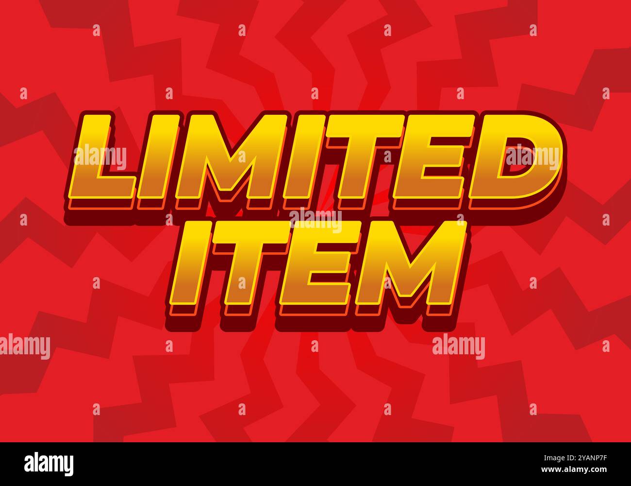 Limited item. Text effect design of digital ads in 3D style Stock ...