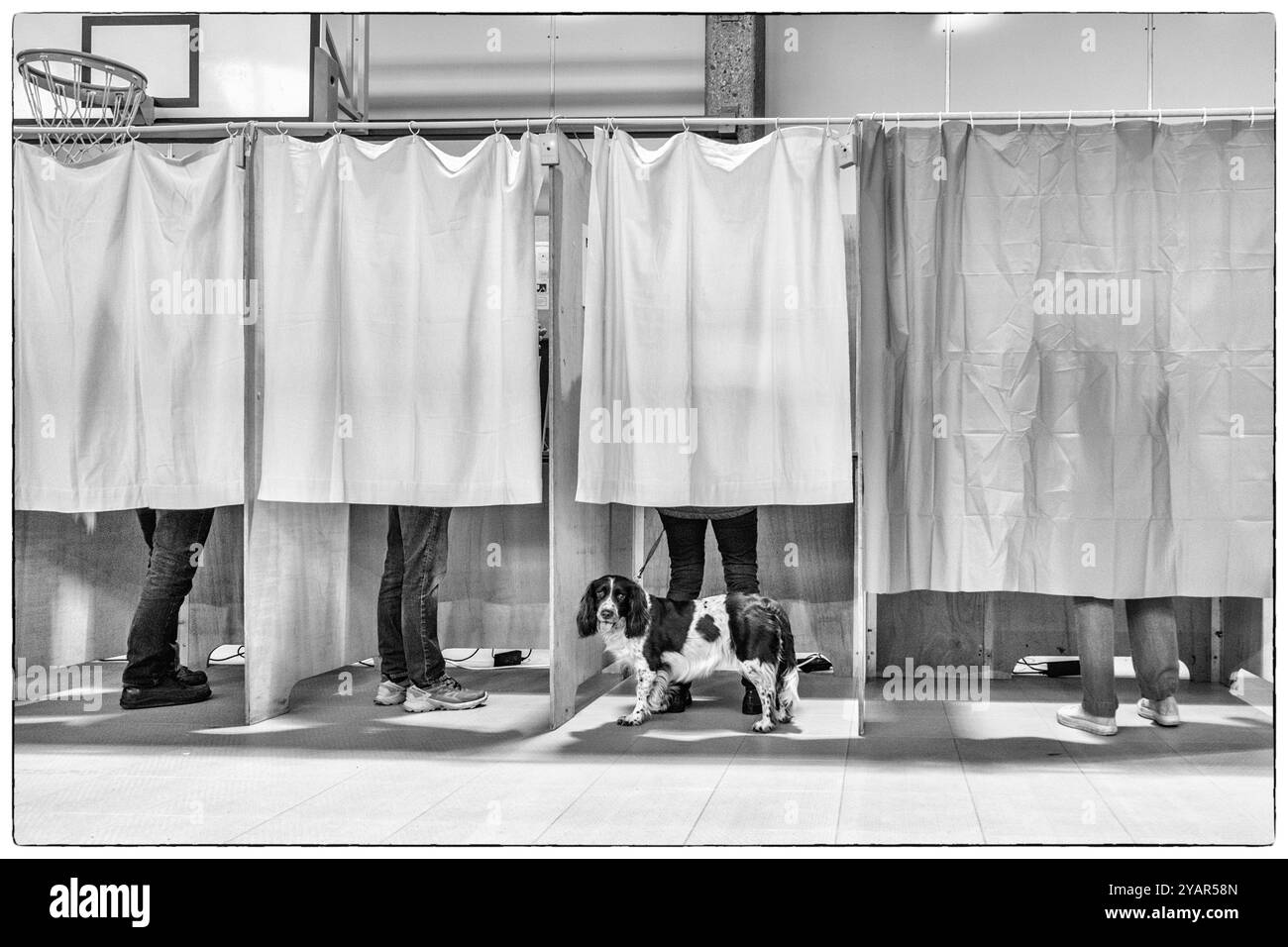 In Belgium, the voters are called to elect councellors and  mayor in their cities, and to elect the provincial deputies. | En Belgique, les électeurs Stock Photo