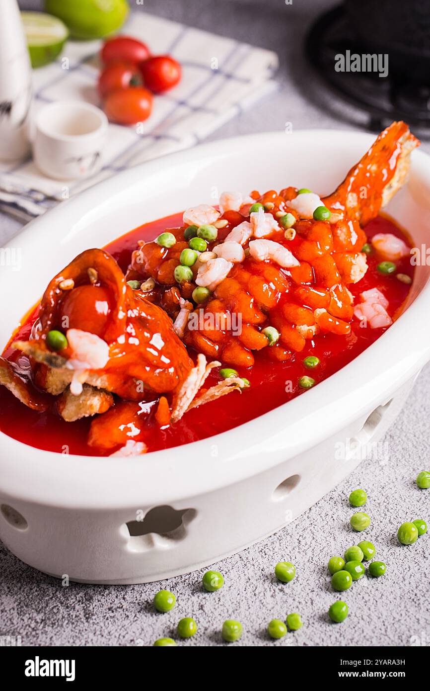 Song Shu fish or Squirrel Mandarin Fish Stock Photo