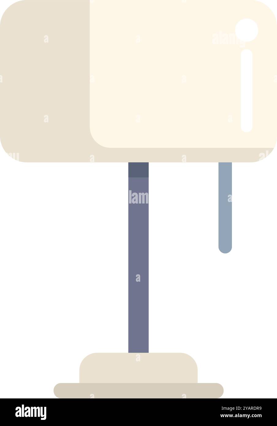 Modern electric stand food mixer with whisk beating cream for pastry dough making, flat vector illustration isolated on white background Stock Vector