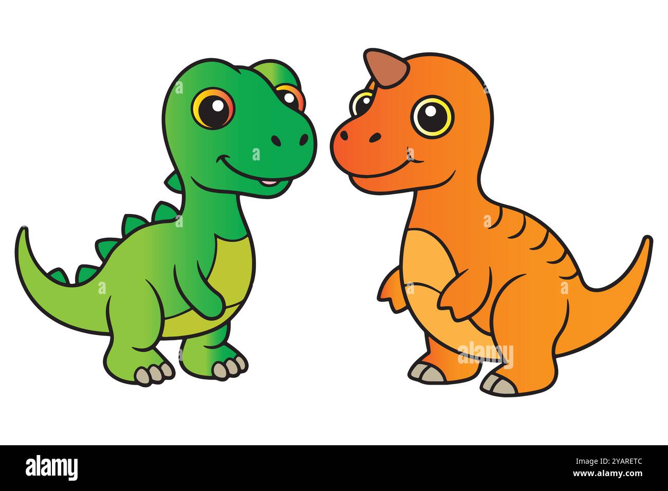 Cute dinosaur set vector illustration Stock Vector Image & Art - Alamy