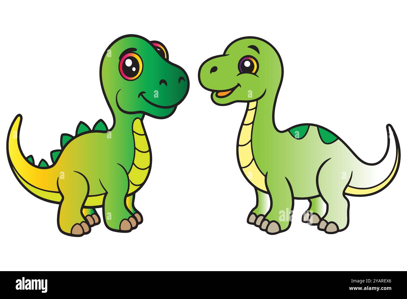 Dinosaur set illustration Stock Vector Images - Alamy