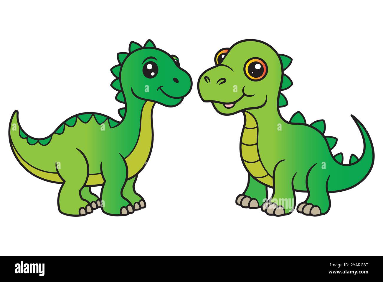 Cute dinosaur set vector illustration Stock Vector Image & Art - Alamy