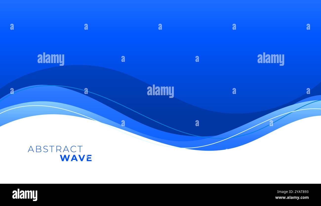 abstract blue wave shape with curvy and stripe layout background vector ...