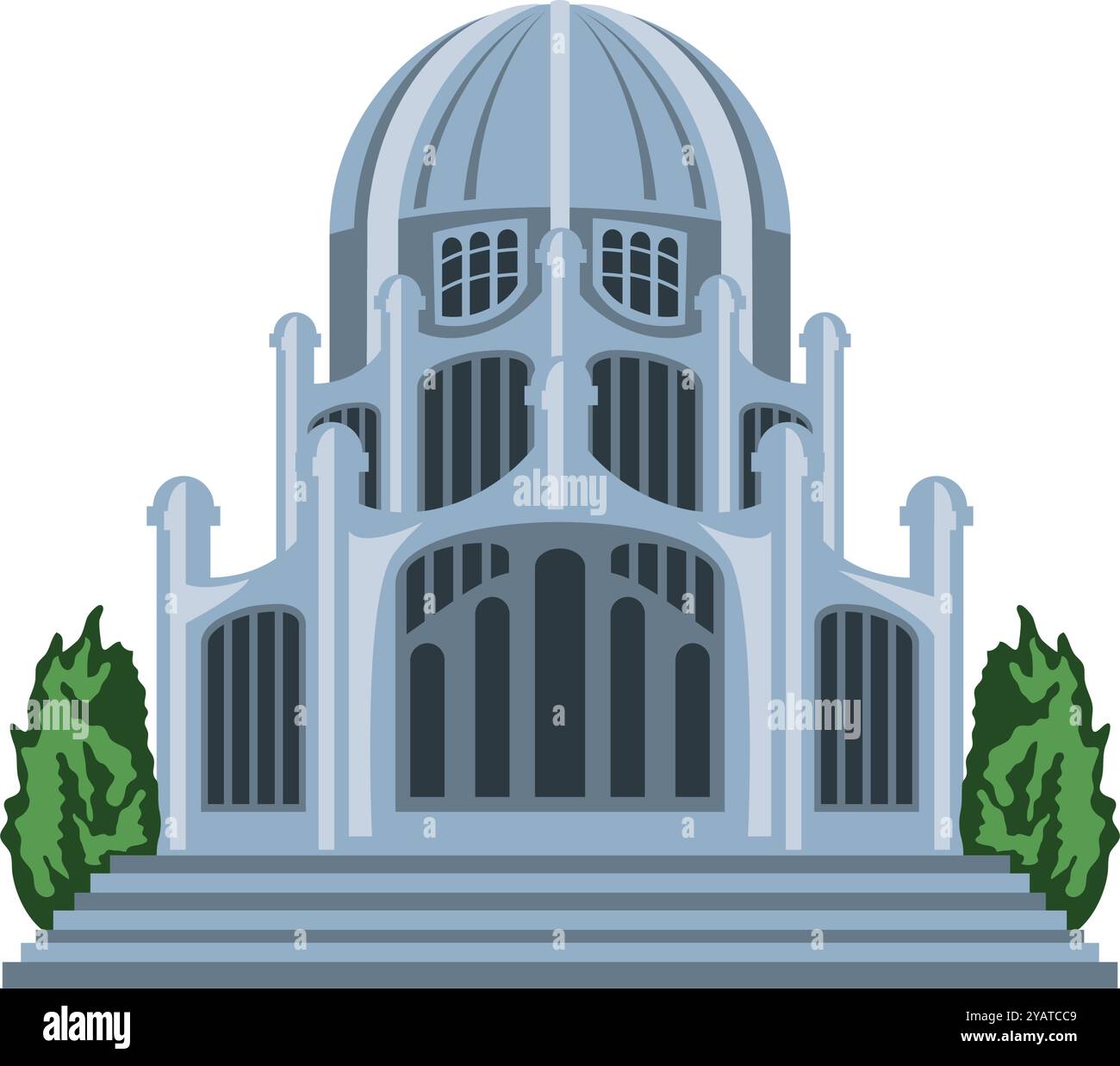 bahai temple with trees indian culture Stock Vector Image & Art - Alamy