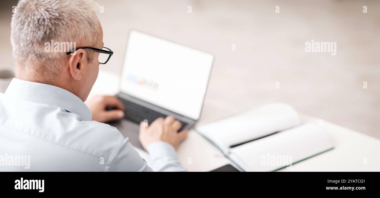 Back view unrecognizable cyber hi-res stock photography and images - Alamy