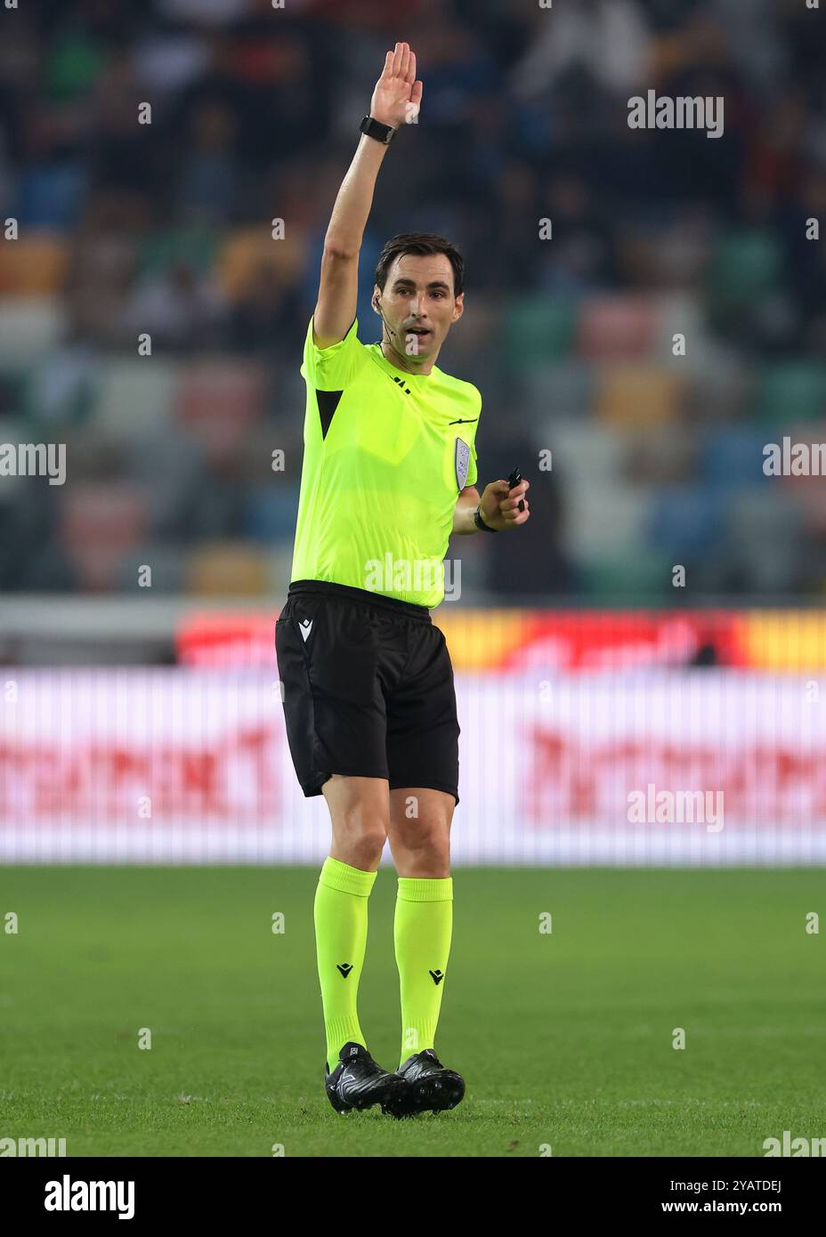 Udine, Italy. 14th Oct, 2024. The Referee Ricardo De Burgos of Spain reacts during the UEFA Nations League match at Stadio Friuli, Udine. Picture credit should read: Jonathan Moscrop/Sportimage Credit: Sportimage Ltd/Alamy Live News Stock Photo